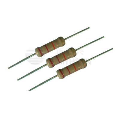 1/8W 5W a fixé la résistance à couche axiale sans plomb de carbone de CF de résistance à couche